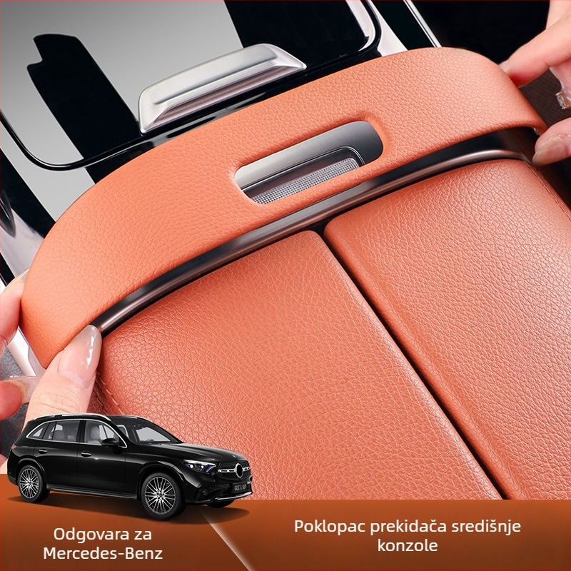 Zaštitna folija za prekidač naslona za Mercedes-Benz GLC (modeli 23–25) i C‑klasu (22–25); materijal: ABS + koža; kod proizvoda Ltao587237387256