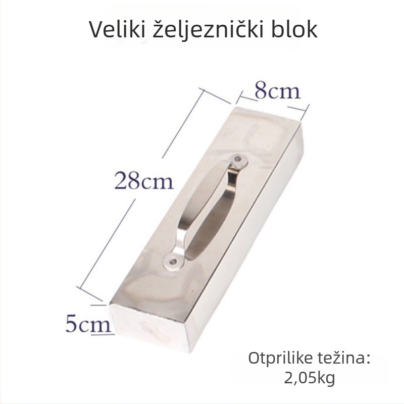 Lijevani željezni blok za presovanje tkanine za poravnavanje tkanine na reznoj ploči — Pribor za šivaći stroj, jednostavan stil, 2,2 kg