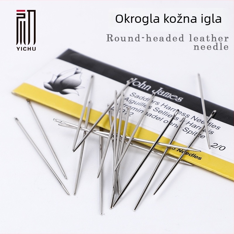 Kožna igla s okruglim vrhom, ručna izrada za DIY šivanje kože, marka The First, pakiranje 25, bez prilagodbe