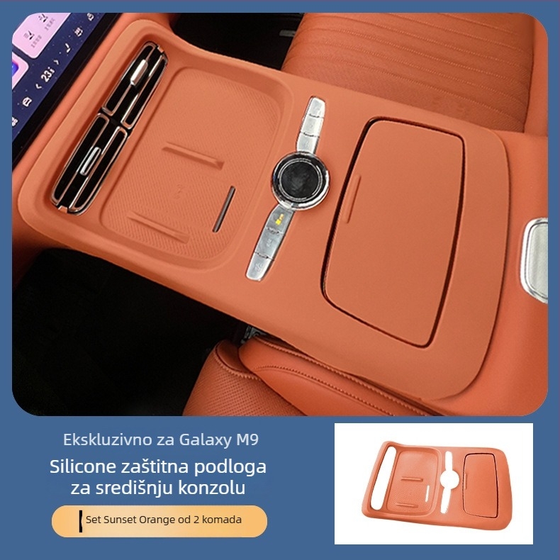 Silikonska unutarnja zaštitna pločica za Geely Galaxy M9 – središnja konzola, magnetska ugradnja, kompatibilno s unutarnjim panelom vrata, model 6523