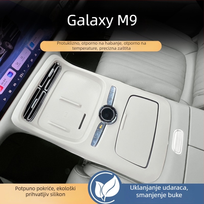 Silikonska unutarnja zaštitna pločica za Geely Galaxy M9 – središnja konzola, magnetska ugradnja, kompatibilno s unutarnjim panelom vrata, model 6523