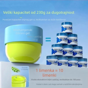 GEL za čišćenje unutarnjih dijelova automobila — mekani gel za čišćenje, višenamjenski za spojeve, proreze prozora i tipkovnicu