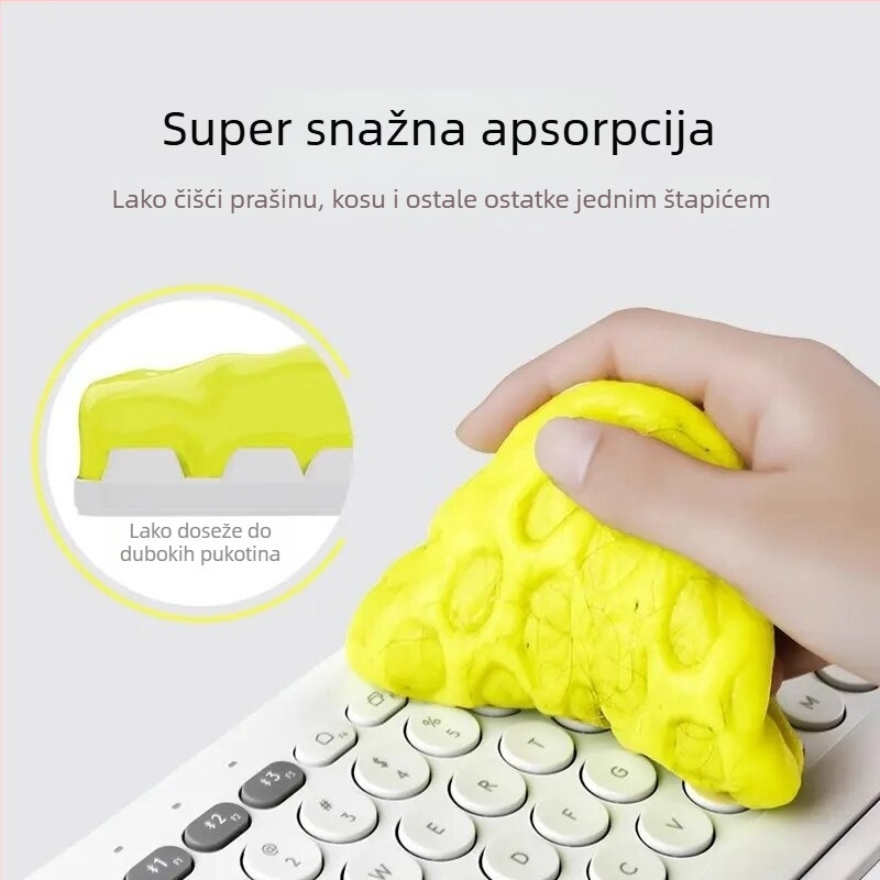 GEL za čišćenje unutarnjih dijelova automobila — mekani gel za čišćenje, višenamjenski za spojeve, proreze prozora i tipkovnicu