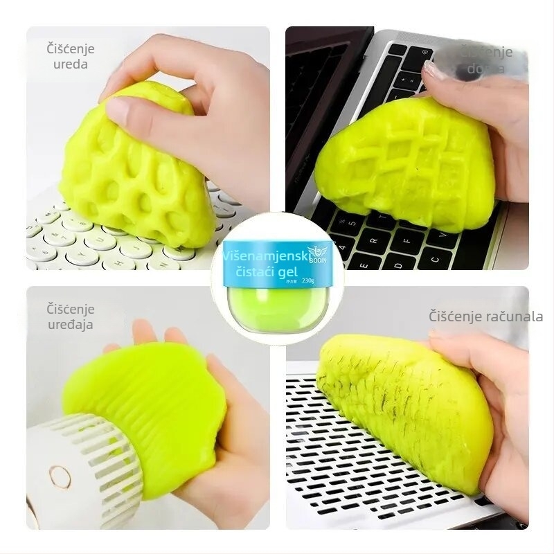 GEL za čišćenje unutarnjih dijelova automobila — mekani gel za čišćenje, višenamjenski za spojeve, proreze prozora i tipkovnicu