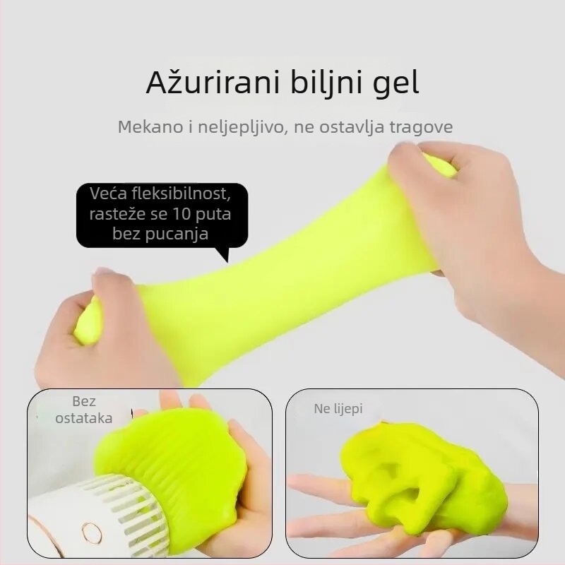 GEL za čišćenje unutarnjih dijelova automobila — mekani gel za čišćenje, višenamjenski za spojeve, proreze prozora i tipkovnicu