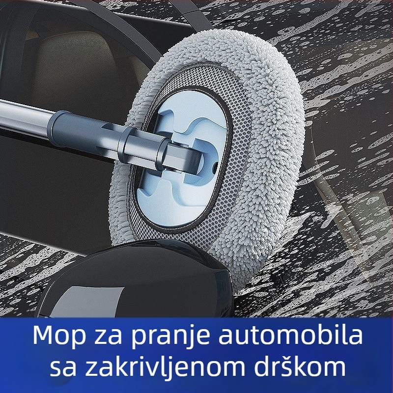 Meke dlačice, zakrivljena ručka i teleskopska mop za pranje autom koja ne oštećuje boju – alat za čišćenje automobila i uklanjanje prašine