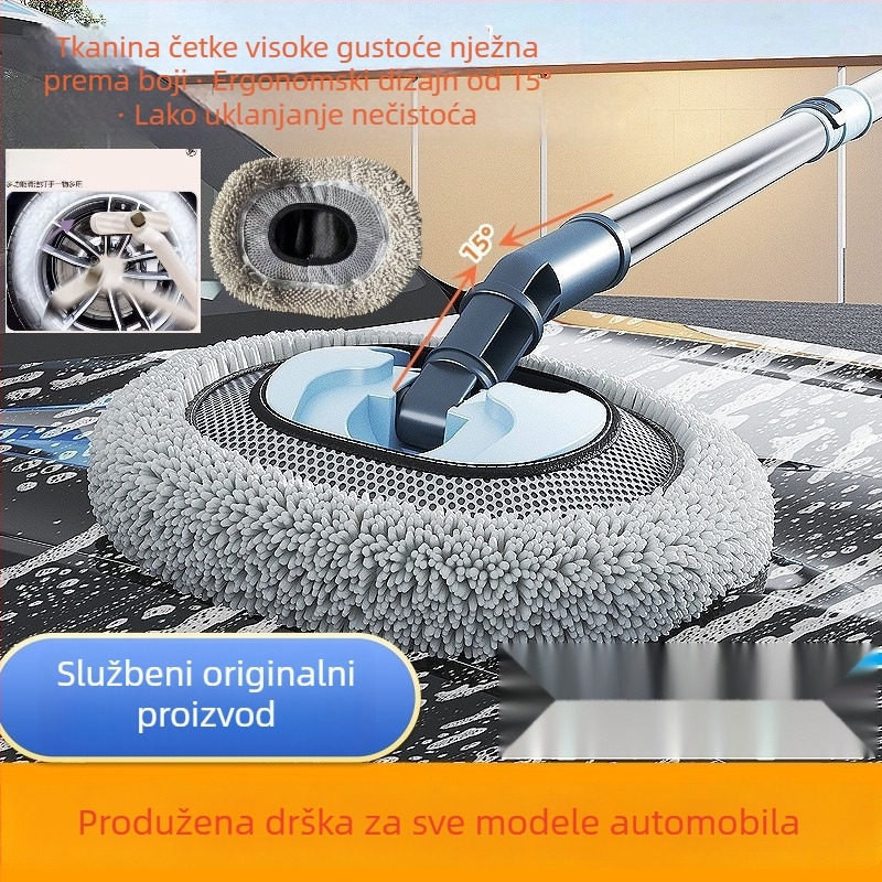 Meke dlačice, zakrivljena ručka i teleskopska mop za pranje autom koja ne oštećuje boju – alat za čišćenje automobila i uklanjanje prašine