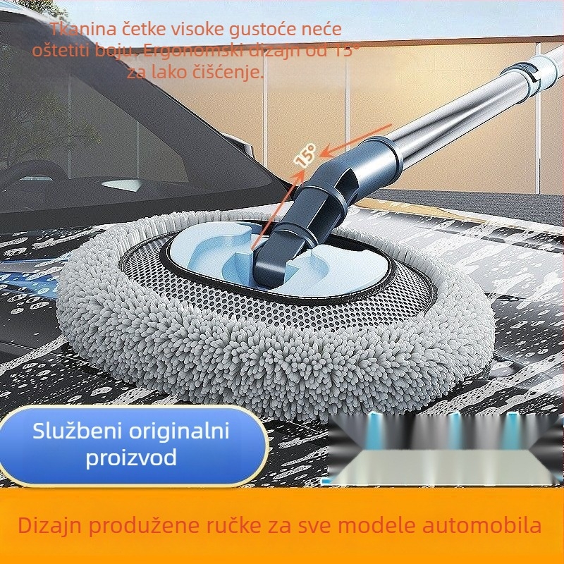 Meke dlačice, zakrivljena ručka i teleskopska mop za pranje autom koja ne oštećuje boju – alat za čišćenje automobila i uklanjanje prašine