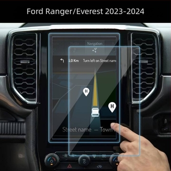 Kaljeno staklo zaštitnik zaslona navigacije za Ford Ranger/Everest — otporno na ogrebotine i habanje, otporno na visoke i niske temperature, sloj protiv otisaka prstiju