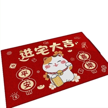 Poliesterska ulazna prostirka, kvadratnog oblika, tiskani uzorak s crtanim životinjama, ručno pranje