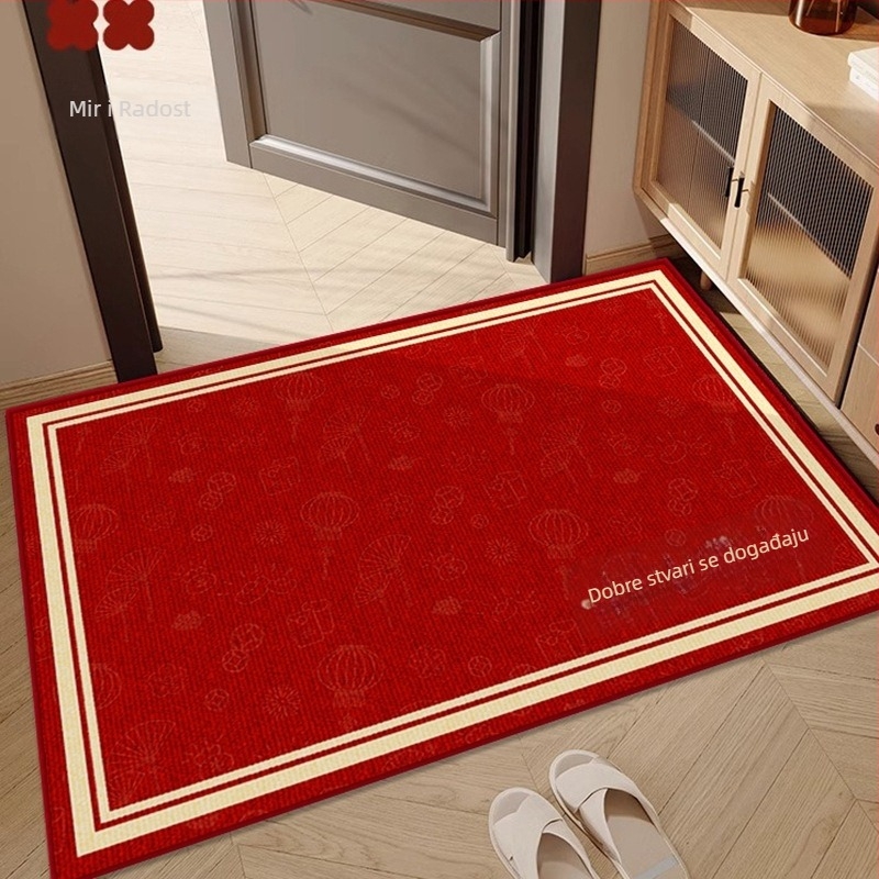 Poliesterska ulazna prostirka, kvadratnog oblika, tiskani uzorak s crtanim životinjama, ručno pranje