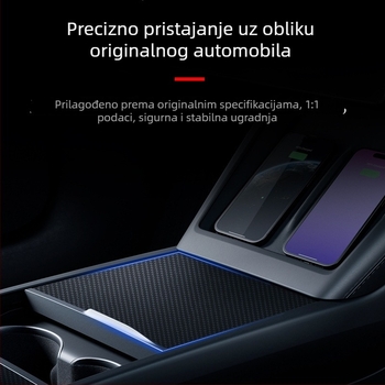 Unutarnja dekoracija automobila: Paneli središnje konzole od karbonskih vlakana za Tesla Model 3, set od tri komada, ljepilo za montažu