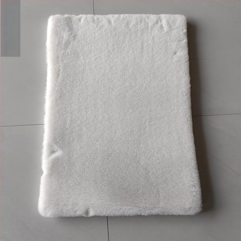 Vratna prostirka od umjetnog zeca krzna, tkanina, četverokutni oblik, jedinstven uzorak, čišćenje usisavačem, pogodna za ulaz i kupaonu
