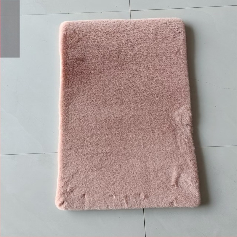 Vratna prostirka od umjetnog zeca krzna, tkanina, četverokutni oblik, jedinstven uzorak, čišćenje usisavačem, pogodna za ulaz i kupaonu