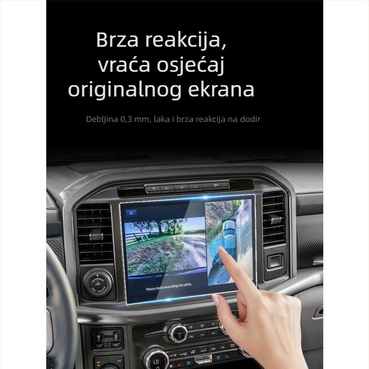 Kaljeno staklo zaštitna folija za zaslon središnje konzole za Ford F-150 Raptor navigaciju — Shadow Wave