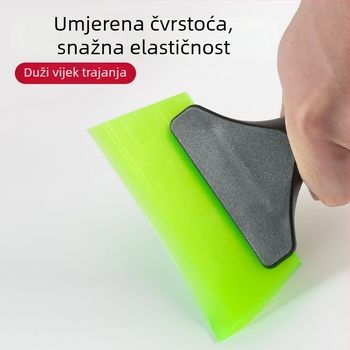 Skraper za automobilsku foliju s plastičnom ručkom i nagnutom plavom trakom (Materijal: plast; Vrsta: skraper; Model: plastična ručka s nagnutom plavom trakom)