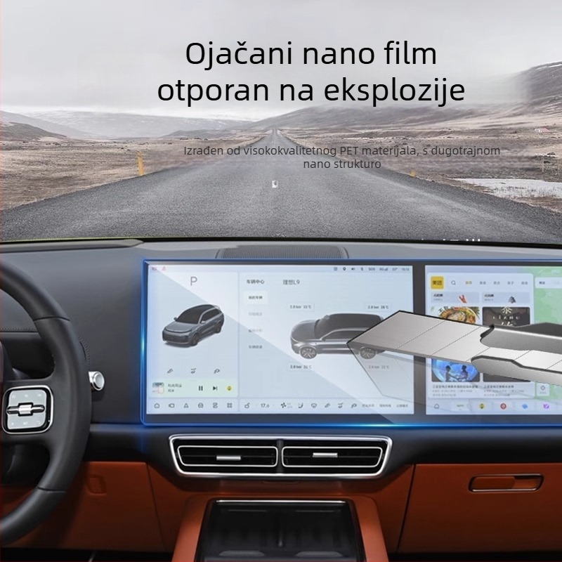 Nano filmska zaštita zaslona navigacije za Jietu X70/X70 Plus — univerzalna kompatibilnost, jedno-dijelno oblikovanje, otporna na ogrebotine, otporna na otiske prstiju, otpornost na visoke/niske temperature