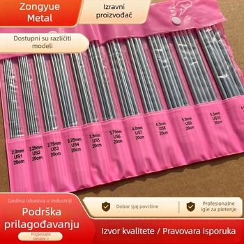 Set igala za pletenje od nehrđajućeg čelika, ravne igle za ručno pletenje, s mogućnošću prilagodbe
