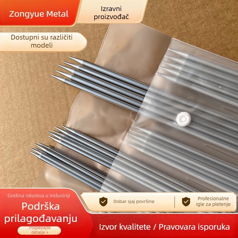 Set igala za pletenje od nehrđajućeg čelika, ravne igle za ručno pletenje, s mogućnošću prilagodbe