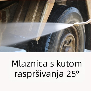 Visokotlačna prskalica za pranje automobila, zakrivljena nehrđajućeg čelika šipka, glava od zlitine, za male prostore, tlak 200, masa 100 g