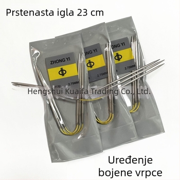 Set kružnih igala za pletenje od nehrđajućeg čelika uz mogućnost graviranja, korejski i japanski stil
