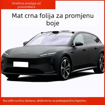 Film za promjenu boje za automobile, bicikle i motocikle — crna mat i sjajna završna obrada s teksturom karbonskih vlakana, vanjska obloga 3D/5D/6D