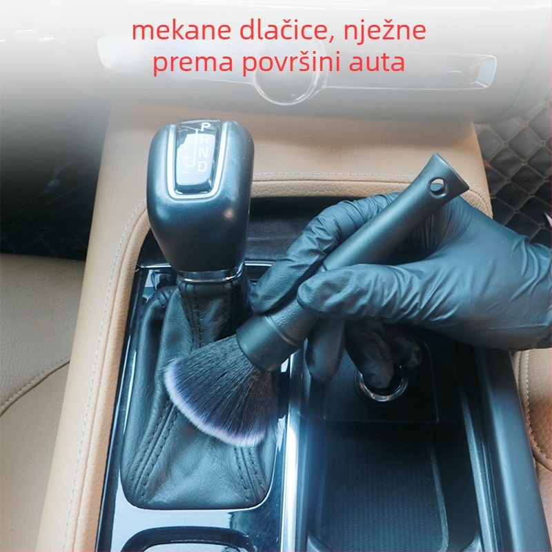 Set četkica za čišćenje unutrašnjosti automobila, 3-djelni, izuzetno meke PU četkice za uske prostore