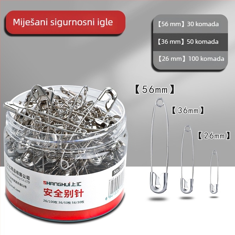 Sigurnosni pin za odjeću – metalni, tubasto pakiranje, model Drugo, broj proizvoda 1050, brend Shanghai