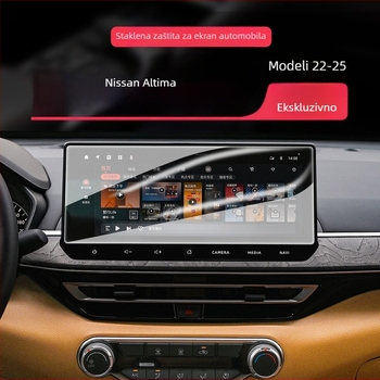 Zaštitno staklo za navigacijski zaslon Nissan Teana – kaljeno staklo, jedinstveni oblik, otporan na otiske prstiju i masne mrlje