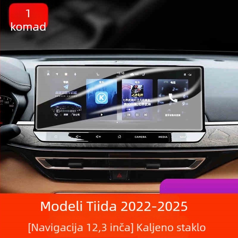 Zaštitno staklo za navigacijski zaslon Nissan Teana – kaljeno staklo, jedinstveni oblik, otporan na otiske prstiju i masne mrlje