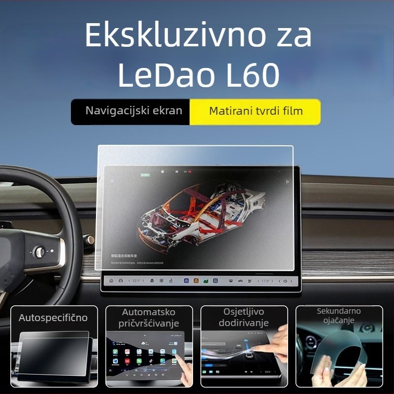 Staklena zaštita zaslona središnjeg automobila – temperirano staklo za veliki zaslon navigacije, marka Membrane Youtai, model LDL60, šifra LDL60