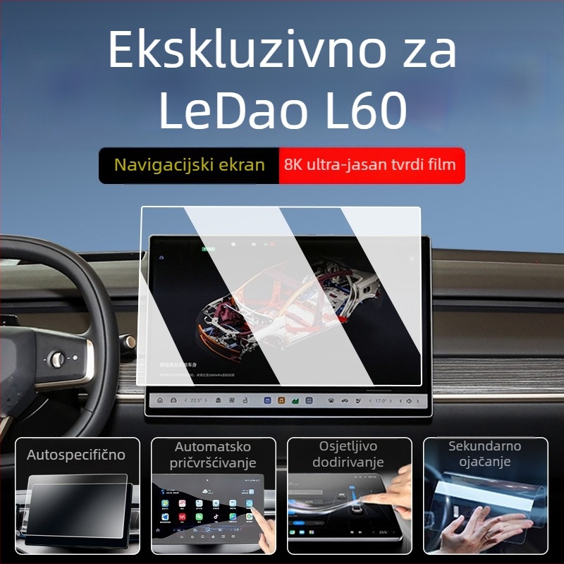 Staklena zaštita zaslona središnjeg automobila – temperirano staklo za veliki zaslon navigacije, marka Membrane Youtai, model LDL60, šifra LDL60