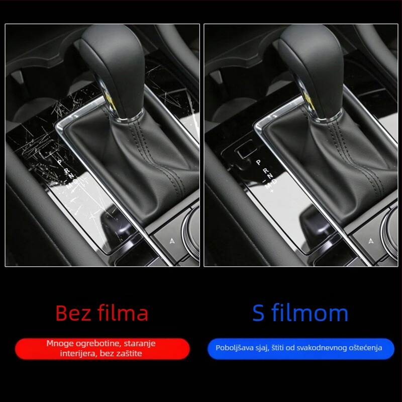 TPU zaštitni film za središnji zaslon Mazda 3 Angksera 2024 — jednostruka konstrukcija, otporan na ogrebotine, otporan na otiske prstiju, otporan na visoke/niske temperature