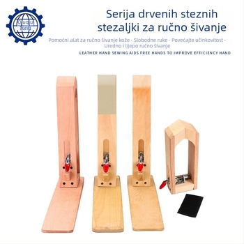 DIY drveni klip za ručno šivanje kože s drvenim okvirom – Pribor za šivaći stroj, Ball Pass, 356–810 g