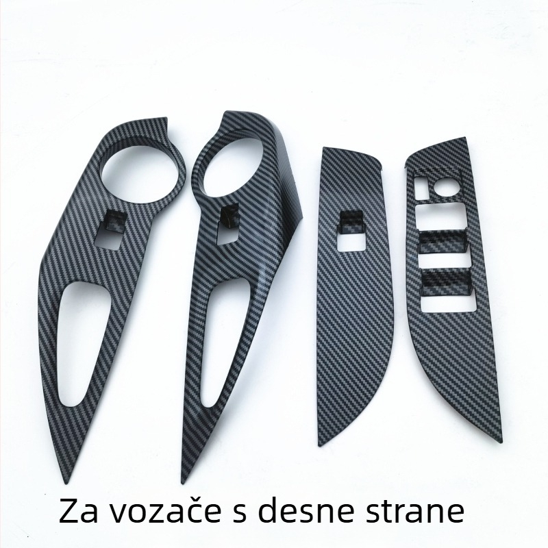 ABS unutarnji dekorativni panel za Toyota Corolla Cross – panel za podizanje stakla, okvir za gumbe, unutarnja naljepnica; pakiranje 40×12×6.5 cm; težina 330 g; prilagodljivo obrađivanje