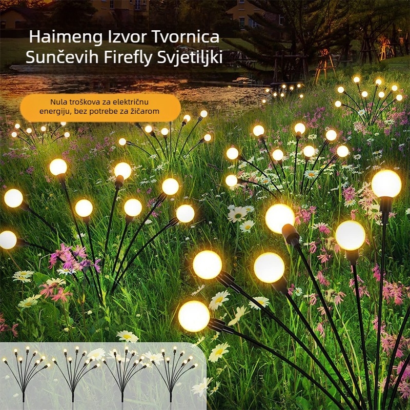 Solarna vanjska vodootporna lampica za vrt u obliku biljke — SOLAR-STAR, IP55, 0,06 W, staklo