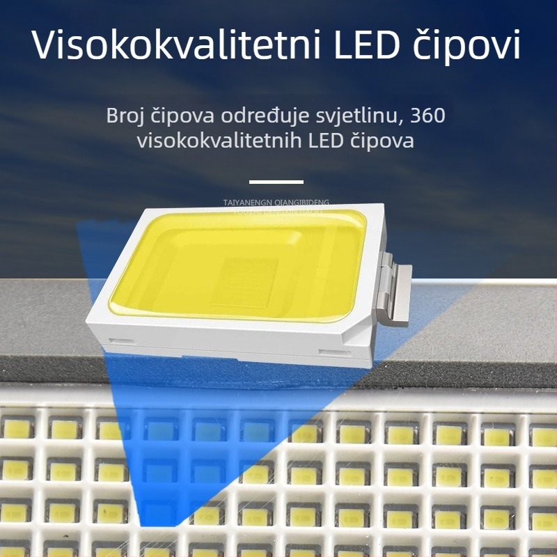 Solarna LED svjetiljka s 360 LED, dvostruki senzor pokreta, vanjsko zidno osvjetljenje za krajolik i dvorište