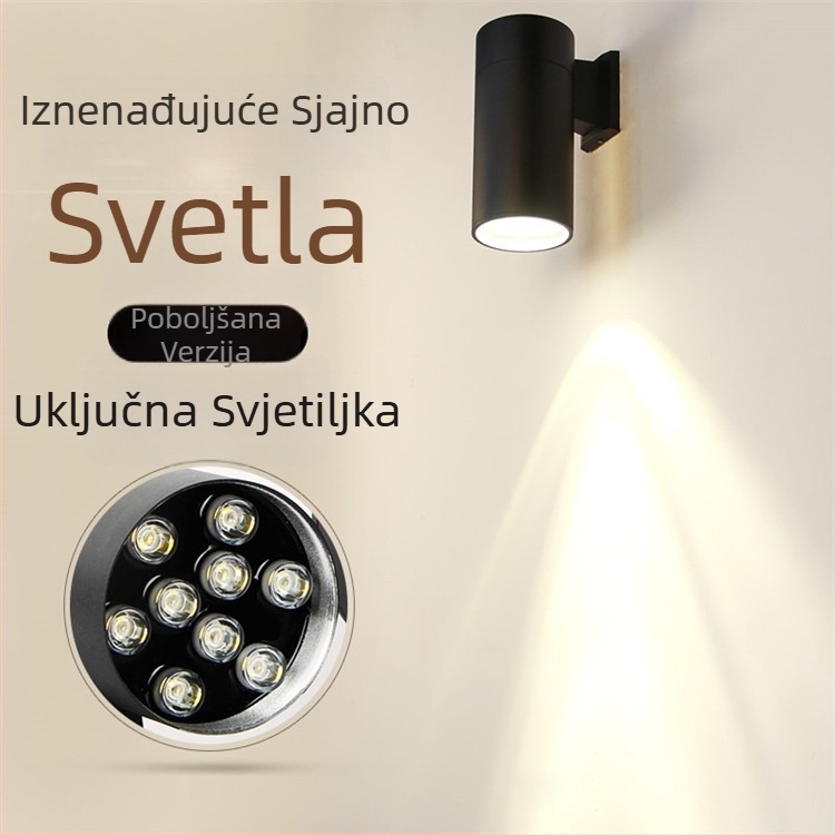 Vanjsko zidno svjetlo MH-13, 111-240V, 12 LED, IP65, temperatura boje 3000/6000K