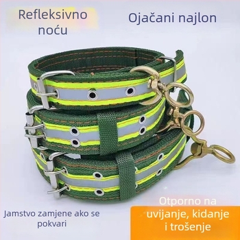 Ovratnik za psa s monokromatskim uzorkom, najlon materijal, ležerni stil, licencirana privatna oznaka