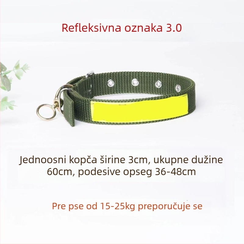 Ovratnik za psa s monokromatskim uzorkom, najlon materijal, ležerni stil, licencirana privatna oznaka