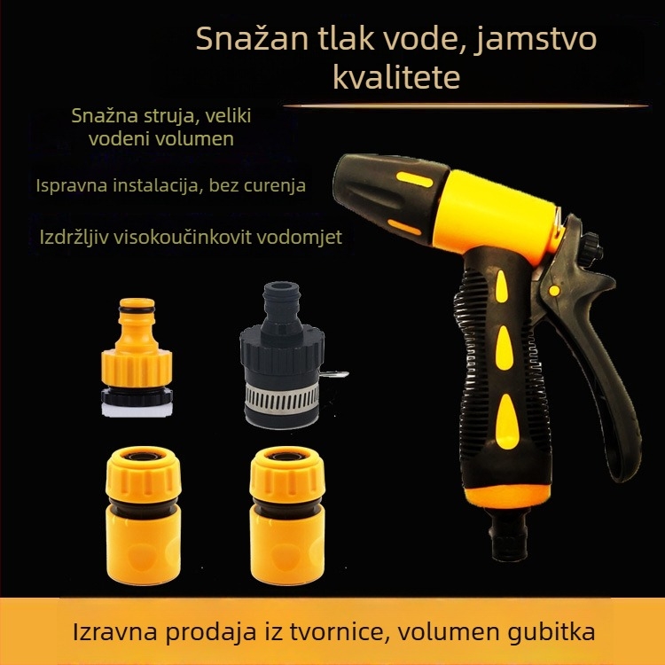 SNJUE Plastični set za pranje automobila, pištolj za vodu, 5 dijelova, model 2053, 0,4 kg, 1 godina jamstva