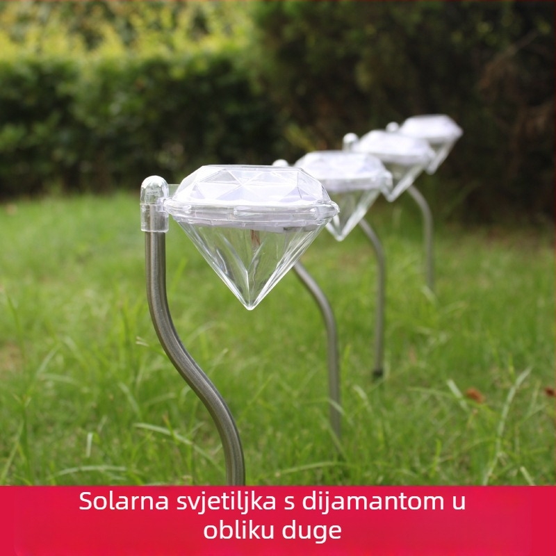 Solarne lampe, dijamantni ukras dvorišta, rasvjeta travnjaka, noćne svjetiljke s gradijentom boja, rasvjeta za vrtne vile, vanjska uporaba