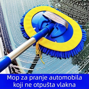 Teleskopska četka za pranje automobila s mekanim vlaknima, ne grebe lak, višenamjenski alat za čišćenje.
