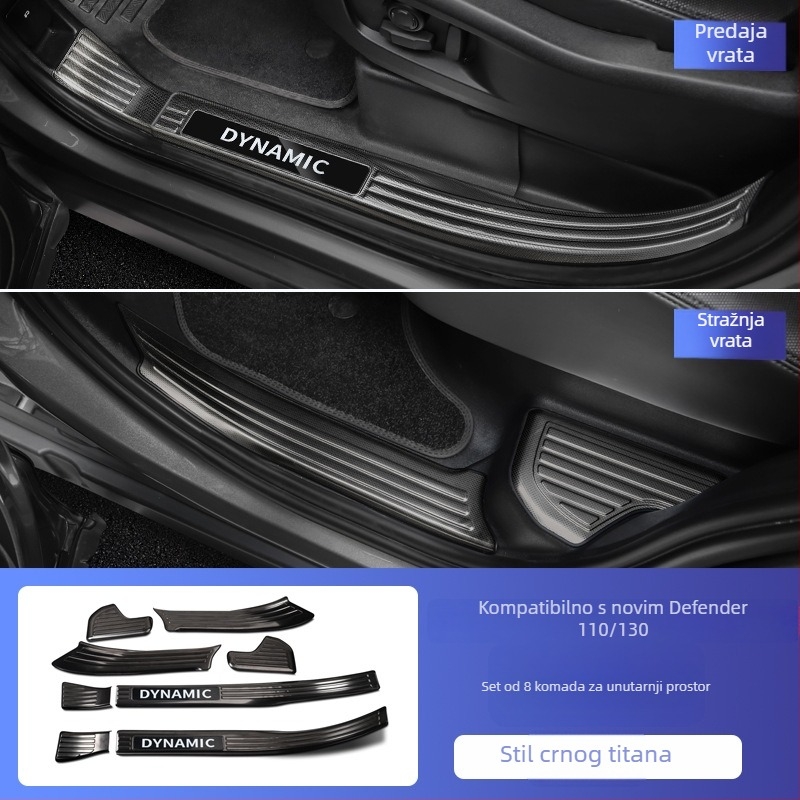 O'dell Nehrđajući čelik pragovi i pedale za Land Rover Defender 2020–2026, prilagodljivo