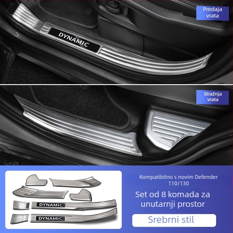 O'dell Nehrđajući čelik pragovi i pedale za Land Rover Defender 2020–2026, prilagodljivo