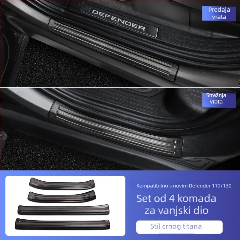 O'dell Nehrđajući čelik pragovi i pedale za Land Rover Defender 2020–2026, prilagodljivo