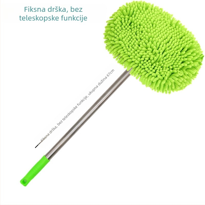 Chenille mop za pranje auta s teleskopskom šipkom — alati za čišćenje vozila, Materijal: Chenille + nehrđajući čelični štap (aluminijska zlitina), Prilagodljivo