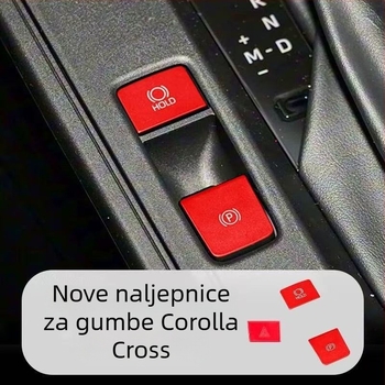 Skup naljepnica za unutrašnjost za 26 Toyota modela, uključujući Corolla i RAV4 — gumbi središnje konzole, mjenjača i ručne kočnice