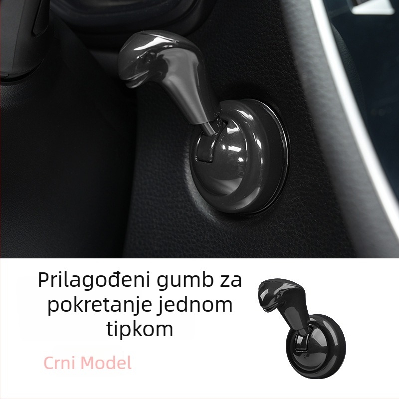 So mini dekorativna samoljepljiva naljepnica za gumb za pokretanje s jednim gumbom, zaštitni poklopac paljenja, cinkovo-legura, model 20001