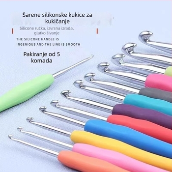 5-dijelni set kukičarskih alata za izradu lutkica i pulovera – komplet materijala za ručni rad
